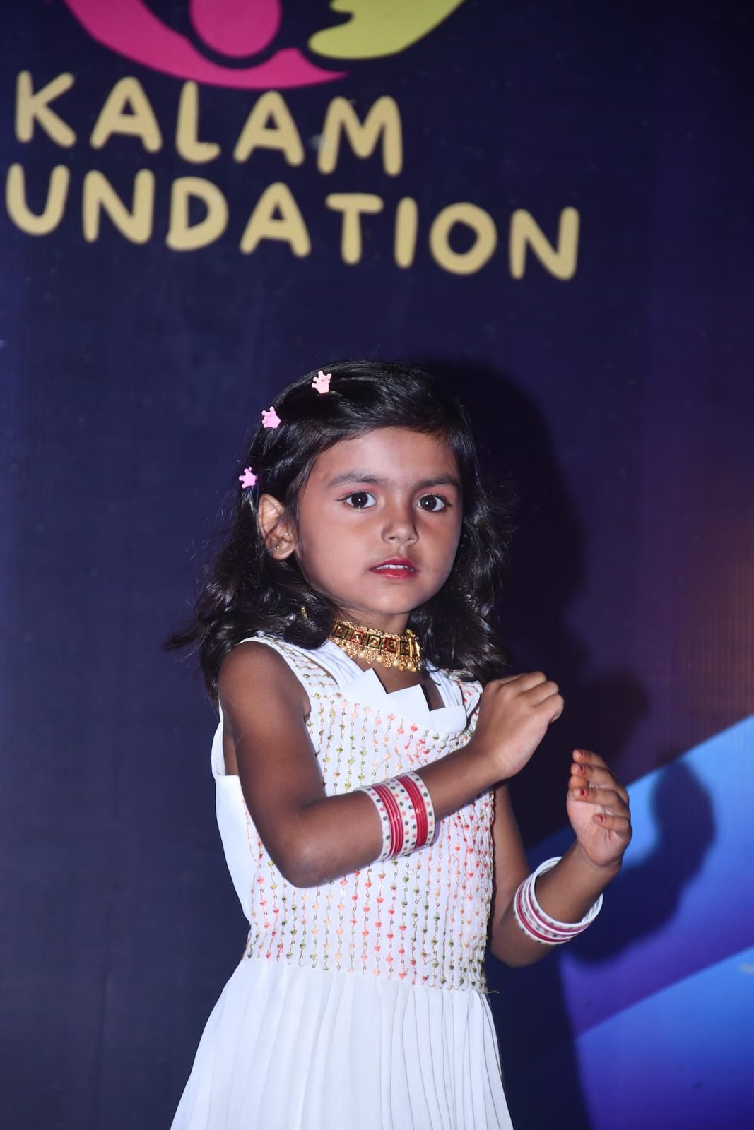 Young performer on stage